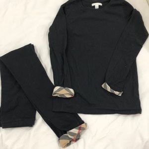 Burberry 2 pc set with leggings and top. Size 12y